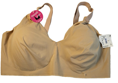 Womens Bali 3498 Beige Underwire Bra Size Large with Removable Pads New with tag