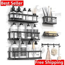 Shower Caddy, 100 Rustproof Shower Organizer with Soap Holder, 6 Pack Large ...