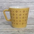 Vintage Pyrex Yellow / Butterscotch Foulard Starburst Mug 1410- 10 Oz