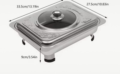 4 Stück Edelstahl Chaffing Dish Neu Atemberaubend!