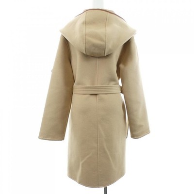Authentic Louis Vuitton Belted Double-Face Hooded Wrap Coat