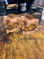 2 Vintage Auburn Rubber Draft Horses. No Wheels