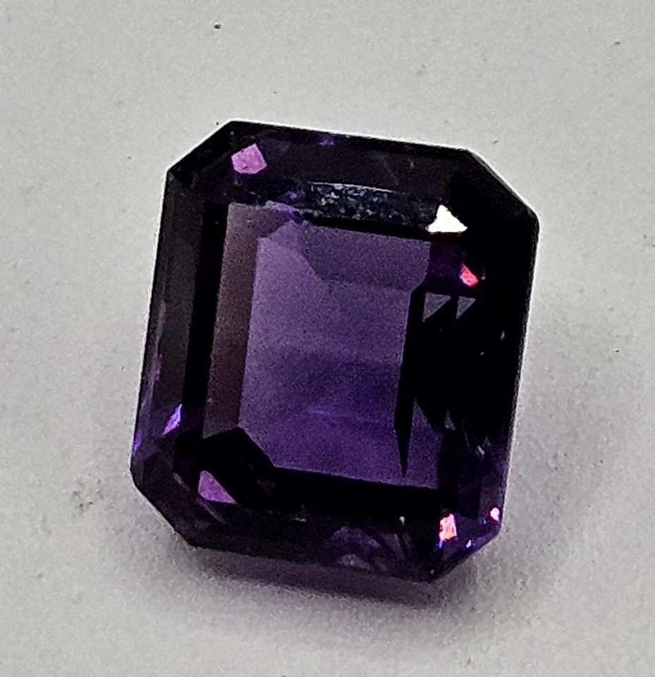 6.5CT Cushion Eye-popping Natural Vivid Purple Amethyst Gem nice deep Purple - Image 2 of 4
