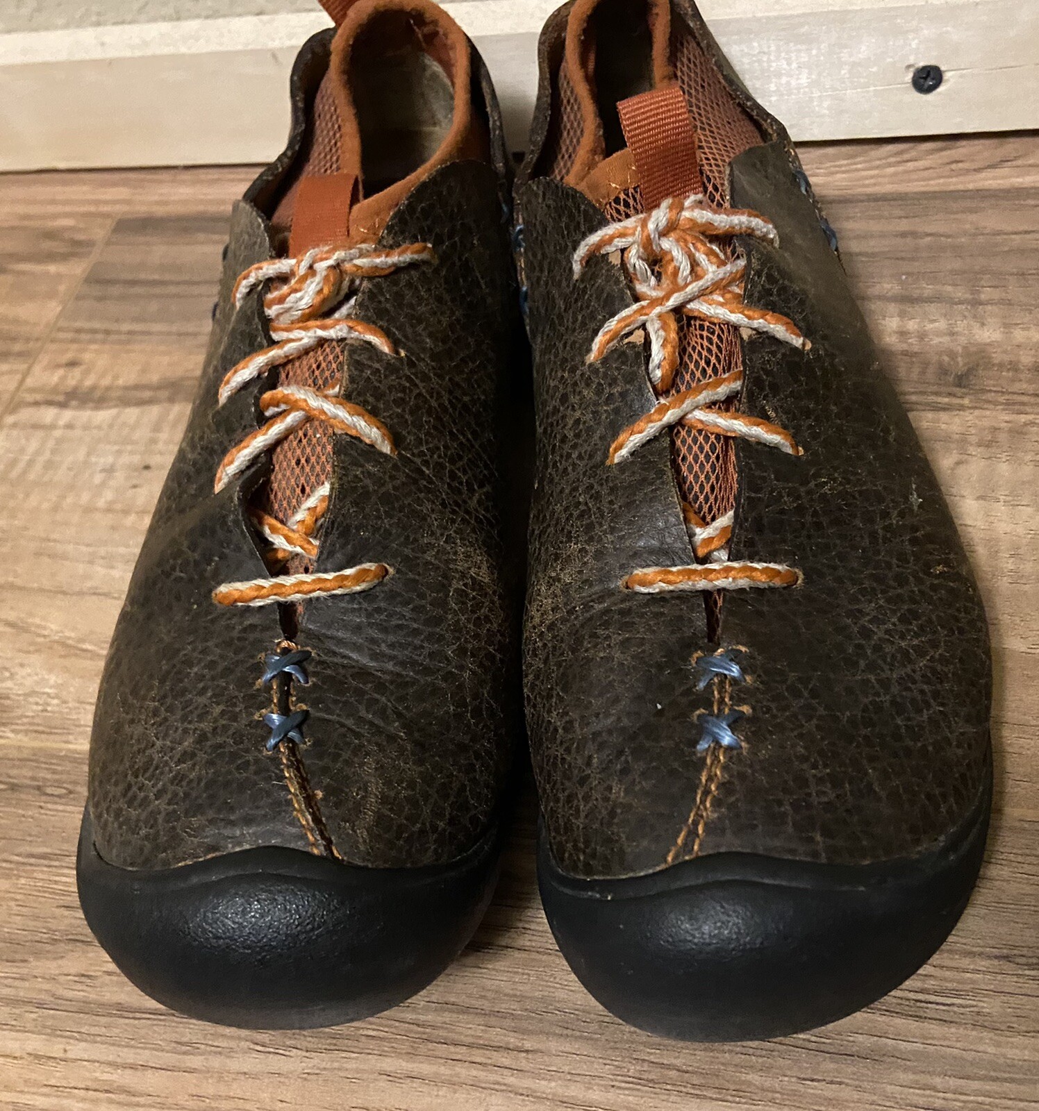 Scarpe Keen donna 8 ballerine in pelle con ciottoli foderate in rete cucite