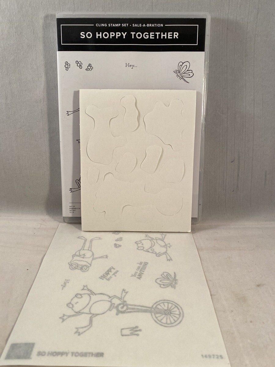 SO HOPPY TOGETHER Stamp Set Stampin Up Frog Unicycle Town Toad S19