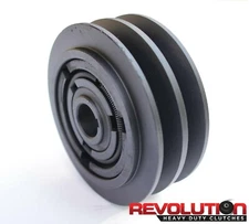 Heavy Duty Centrifugal Clutch Double 5/8" V Belt 1" Bore 5.4" Pulley NEW