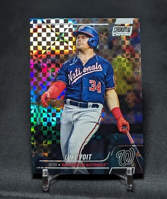 Luke Voit X-Fractor Refractor 2022 Topps Stadium Club CHROME Card #357 Nationals