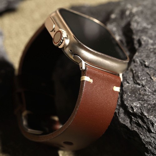 Genuine Leather Strap Watch Band For Apple Watch Ultra 49mm iWatch Series 10 9 8 - Picture 6 of 17