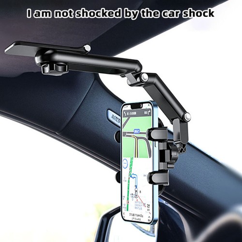 1080° Car Phone Holder Rotatable And Retractable Rearview Mirror Mount Universal - 第 4/16 張圖片