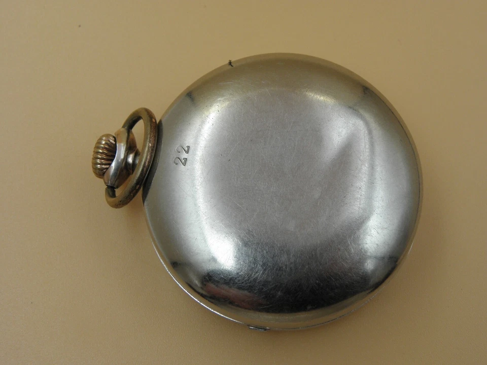 ZentRa - Reloj Bolsillo Plateado Esmalte Dial Cal 76 Original Estuche Extra Foto 2 de 4