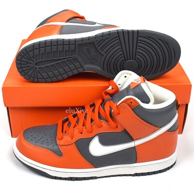 NWT Nike Dunk High College Orange Flint Gray Syracuse Men's 9.5 2007 AUTHENTIC