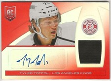2013-14 Totally Certified Rookie Auto JSY Mirror Platinum Red Tyler Toffoli /25