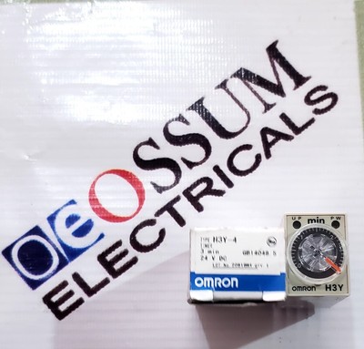 OMRON H3Y-4 ELEKTRONISCHER TIMER 3 MIN TIMING SPANNUNG 24VDC KOSTENLOSER SCHN...