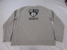 New -Flaw- Brooklyn Nets Mens Size XL XLarge Light Gray Sweatshirt