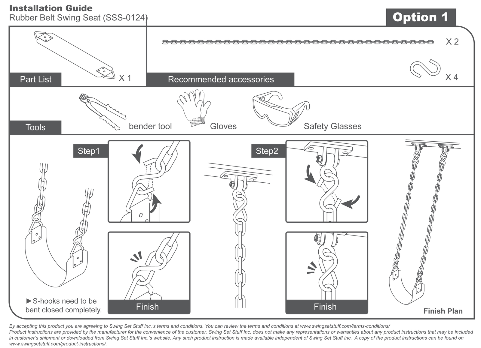 SWING SET STUFF INC COMMERCIAL RUBBER SEAT 5.5 FT COATED CHAIN (YELLOW) fun 0274