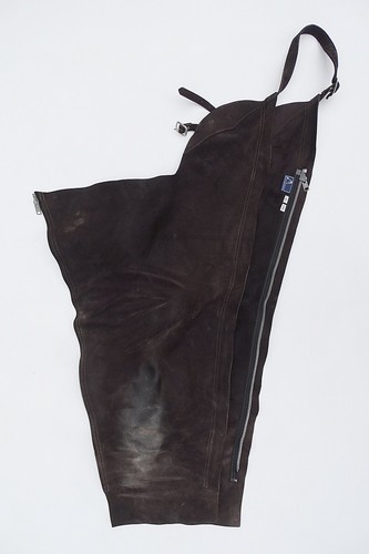 Chaps Complètes En Daim Noir Et Cuir Barnstable Riding - Taille L Anglaise, équitation Américaine