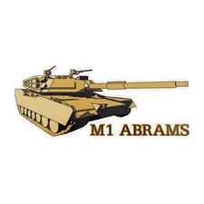 M1 Abrams Bumper Sticker Military Vinyl Soldier Decal 5"