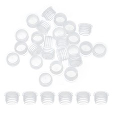25Pcs 15mm/0.59" Plastic Salt and Pepper Shaker Stoppers Plug Replacement Clear