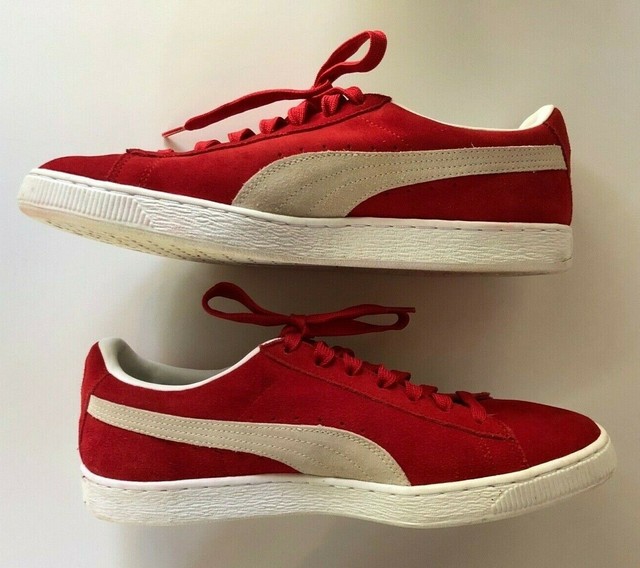 red suede tennis shoes