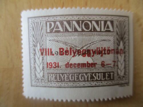 (3536) Reklamemarke - Pannonia 1931 Belyegegyesulet - Picture 1 of 1