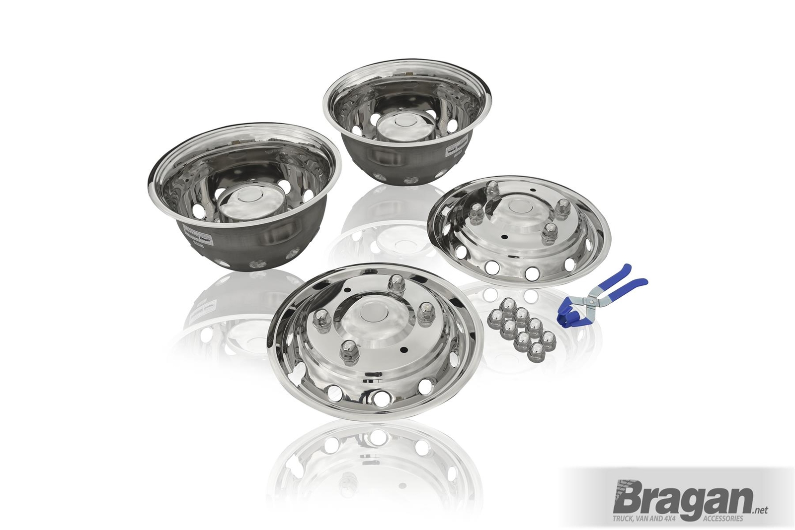 16" Dual Wheel Trims Covers Sleeves x4 For MAN TGA VW Crafter 18