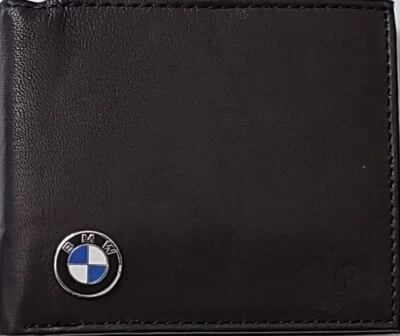 BMW Faux Leather Wallet 3d Metal Logo - Photo 1/4