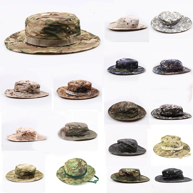 Men Outdoor Military Combat Boonie Hat Cap Camping Fishing Hiking