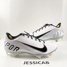 NIKE LUNAR VAPOR ULTRAFLY ELITE 3 BASEBALL CLEATS CJ7577-103 WHITE BLK MEN Sz 7