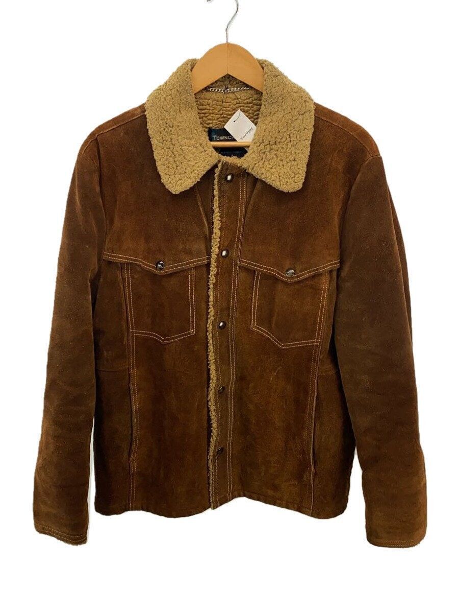 TOWN CRAFT Other 60s Back Bore Plus Tag Jacket 40 Suede Brown Plain Used