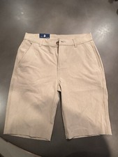 Boys Size 16 Flat Front School Khaki Shorts Adjustable Waist - by Izod