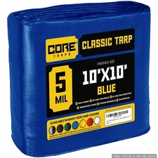 Core Tarps Classic 5 Mil Tarp Cover Waterproof UV Resistant Rip and Tear roof