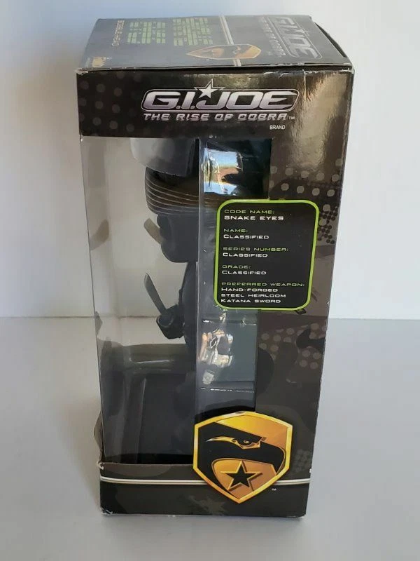 Funko Wacky Wobbler Bobble Head G.I. Joe The Rise of Cobra Snake Eyes 2009 nuevo en caja Foto 2 de 4
