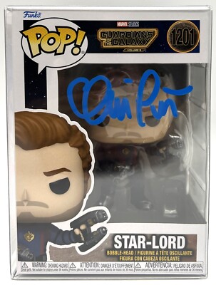Funko Pop! Guardians of the Galaxy Star-Lord #1201 SIGNED by Chris