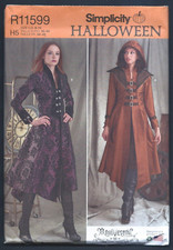 New/Uncut Simplicity R11599 Misses Costume Coats Pattern 2 Variations Sizes 6-14