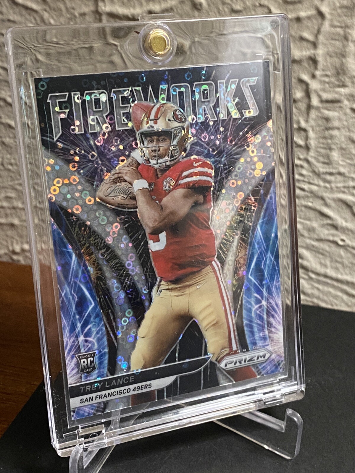 2021 Prizm No Huddle TREY LANCE Rookie Fireworks Silver Disco SP RC #F-23 49ers