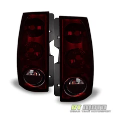 2007-2014 GMC Yukon XL 1500 2500 [Red Smoked] Tail Lights Brake Lamps Left+Right