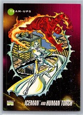 1992 Impel MARVEL UNIVERSE Series 3 - ICEMAN & HUMAN TORCH - CARD #82 - NM/M