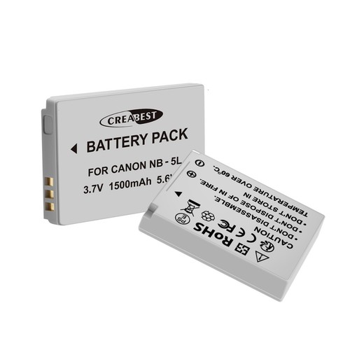 2x 1500mAh NB-5L Akku + Ladegerät für Canon PowerShot S100 SD800 SD880 SD950 - Bild 7 von 17