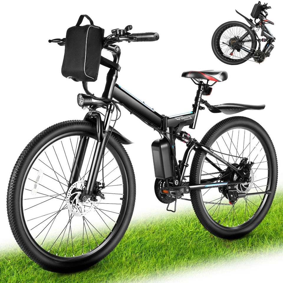 Bicicleta Eléctrica 500W 48V Bicicleta de Montaña 26"" para Hombres y Mujeres Bicicleta Eléctrica Plegable 21Velocidades Foto 2 de 4