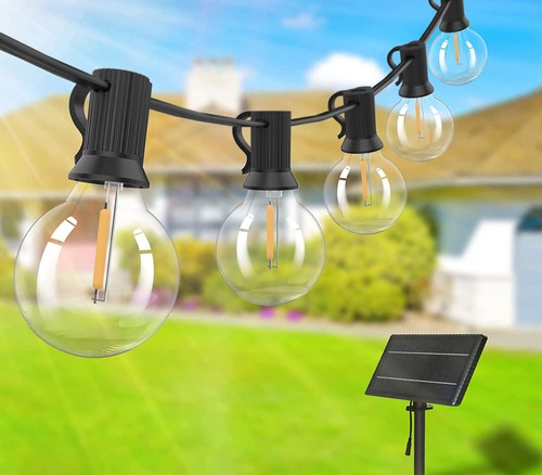 Catena luminosa da esterno con pannello solare luci a led catenaria 11
