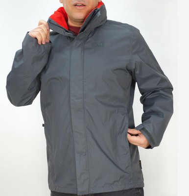 Herren Jack Wolfskin Texapore 5009011 Dark Iron wasserdichte atmungsaktive Jacke