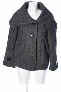 DERHY Abrigo corto blanco-negro moteado estilo «business» Mujeres Talla EU  38 | eBay