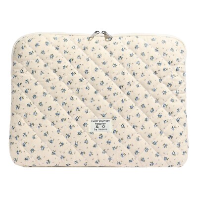 Cute Laptop Sleeve 13-15 Inch Laptop Accessories Aesthetic Quilted Computer B...