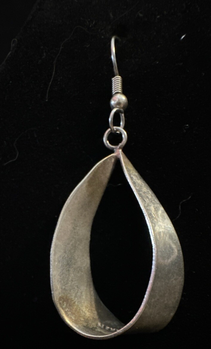 MEXICO - SILVER DANGLE - PIERCED EARRINGS~SIGNED … - image 4