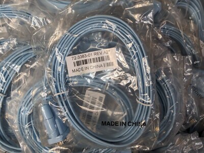 Lot of 10 Console Cable DB9 to RJ45 6 Ft Cisco Router Switch Line Card 723383-01