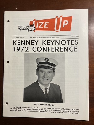 Size Up New York State Association of Fire Chiefs May 1972 Chief Lawrence Kenney