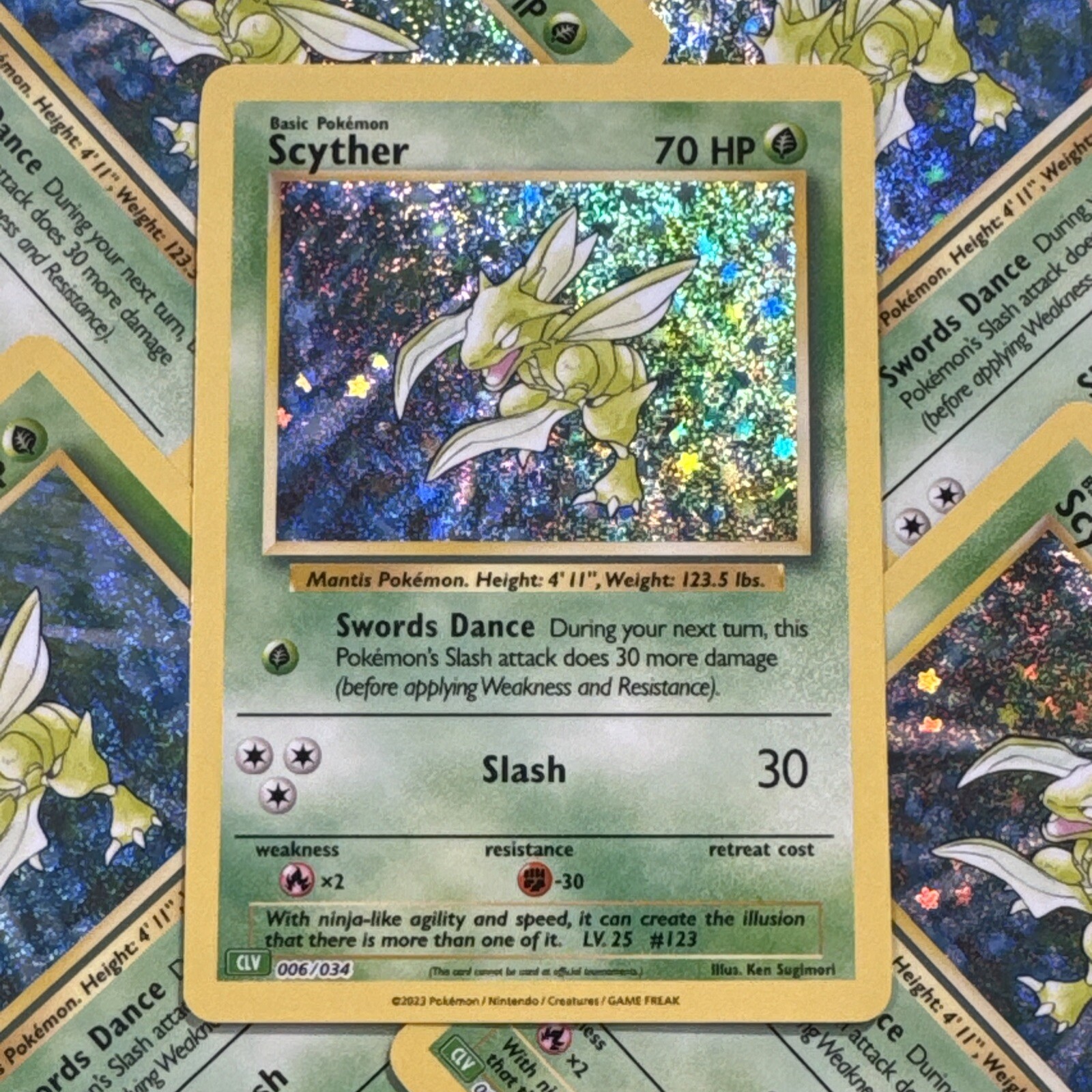 x1 Scyther 006/034 Holo Classic Collection CLV Promo 2023 Pokemon Card