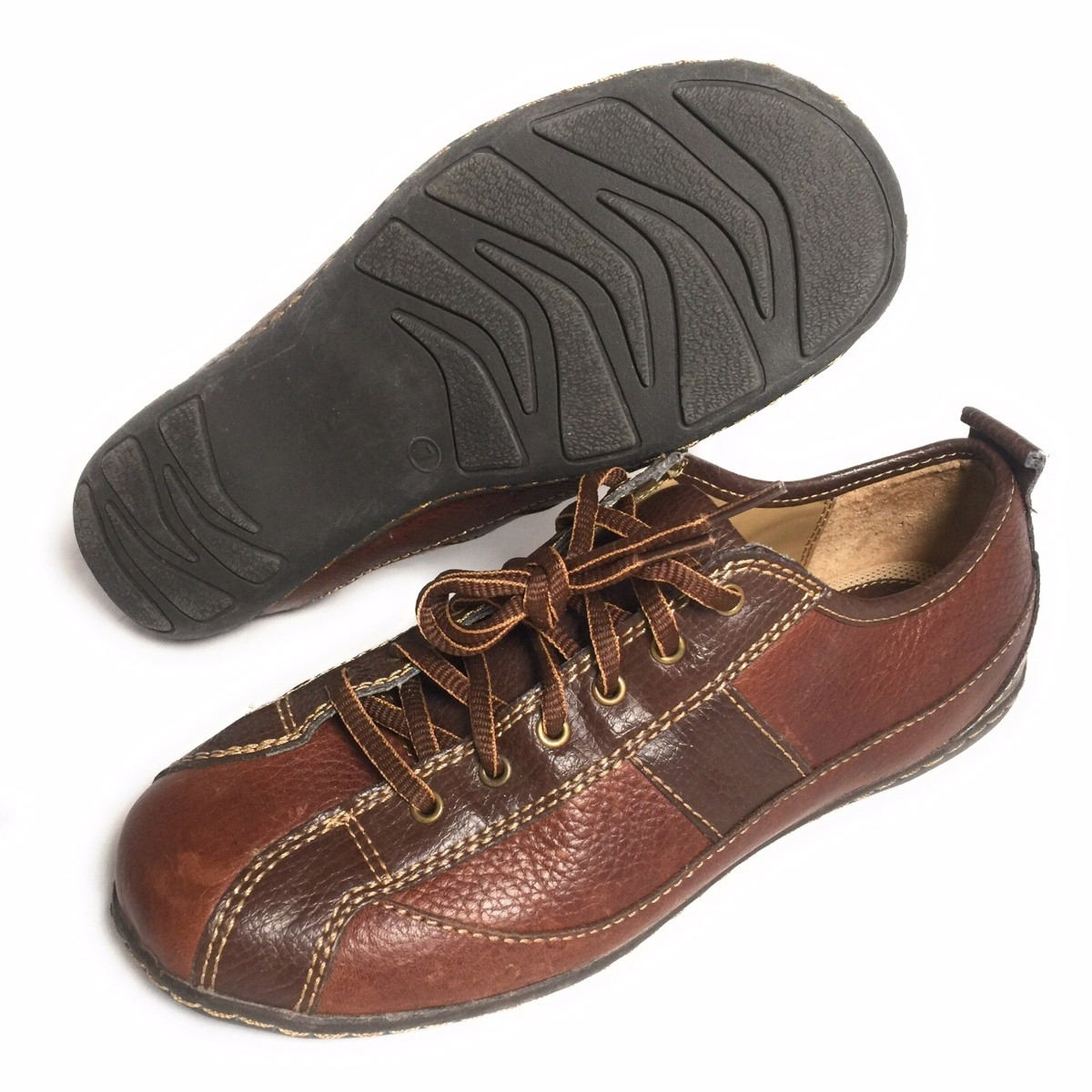 Merona Shoes Women's 7 Brown Leather Pebbled Oxfords Lace Up Dark Low Flats Merona Shoes Women's 7 Brown Leather Pebbled Oxfords Lace Up Dark Low Flats
