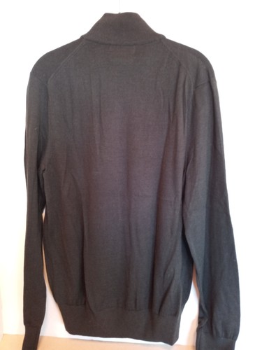 Banana Republic Men's Medium Dk Gray ITALIAN WOOL 1/2 Zip Sweater NEW NWT - Picture 4 of 6
