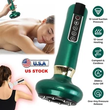 Anti Cellulite Massager with 12 Suction Modes Cordless Heating Cupping Machine